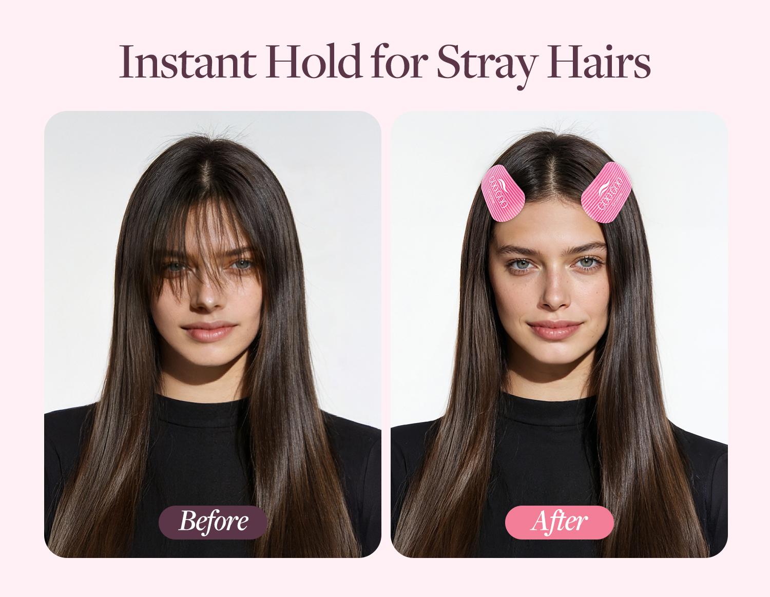 GOO GOO Hair Velcro Grippers 6PCS – Hair Extensions, Non-Slip Hair Holders for Sectioning & Styling, Flyaway Control, Soft & Reusable for Fine, Thick and Curly Hair, Men and Women, Salon and DIY