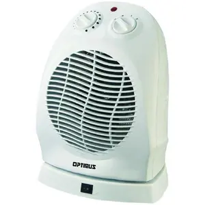 Optimus H-1382 Portable Oscillating Fan Heater With Thermostat