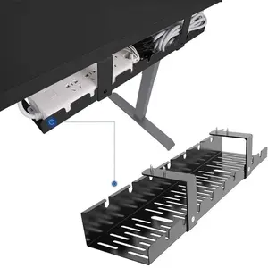 Desk Cable Management Tray, 1 Box Portable Desk Cable Management Tray, Cable Management Rack, Home Organizer for Desk, Office, Living Room, Desk Organizer Tidy, Office Desk Accessories