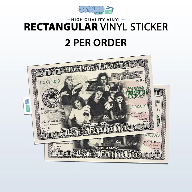 mi vida Loca rectangle vinyl sticker made with high quality vinyl and uv ink