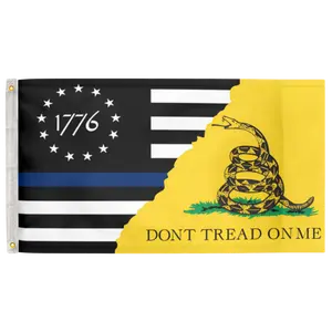 Betsy Ross 1776 Police Gadsden 3'X5' Flag 100D Polyester (90cm x 150cm) (G28) RolFlags