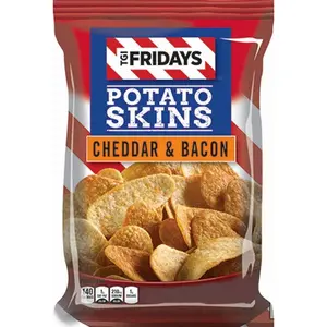TGI Friday's 4 oz Cheddar & Bacon Potato Skins Chips (3 Bags)