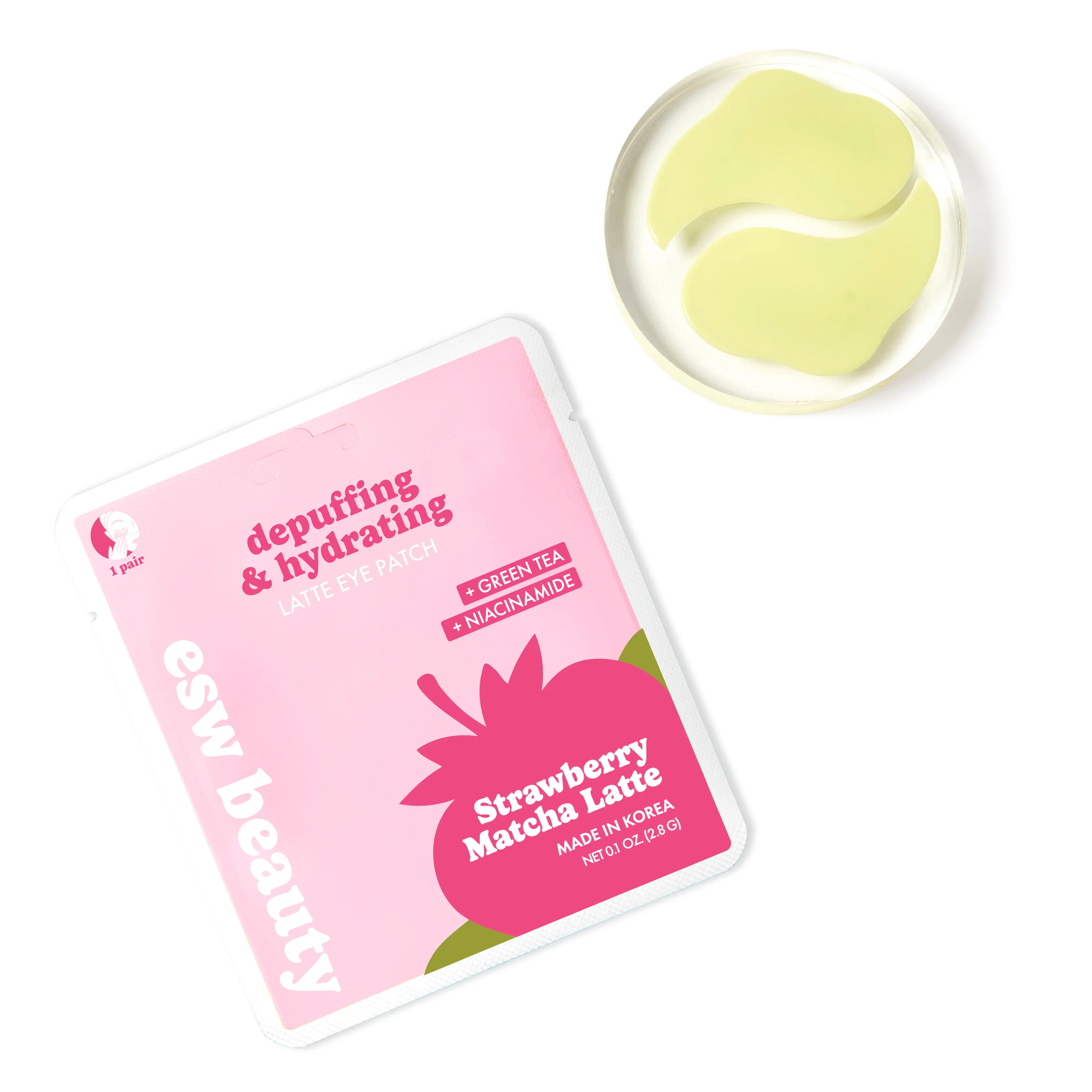 Strawberry Matcha Latte Depuffing & Hydrating Eye Patches
