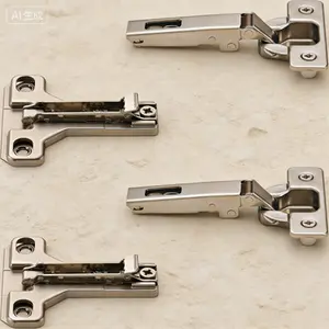 Face Frame Hinges with Clip On Adapter Plates, Heavy Duty European Hinges for Cabinets, Self Closing Hinges with Mounting Plates, Adjustable Soft Closing Hinges for Face Frame Furniture