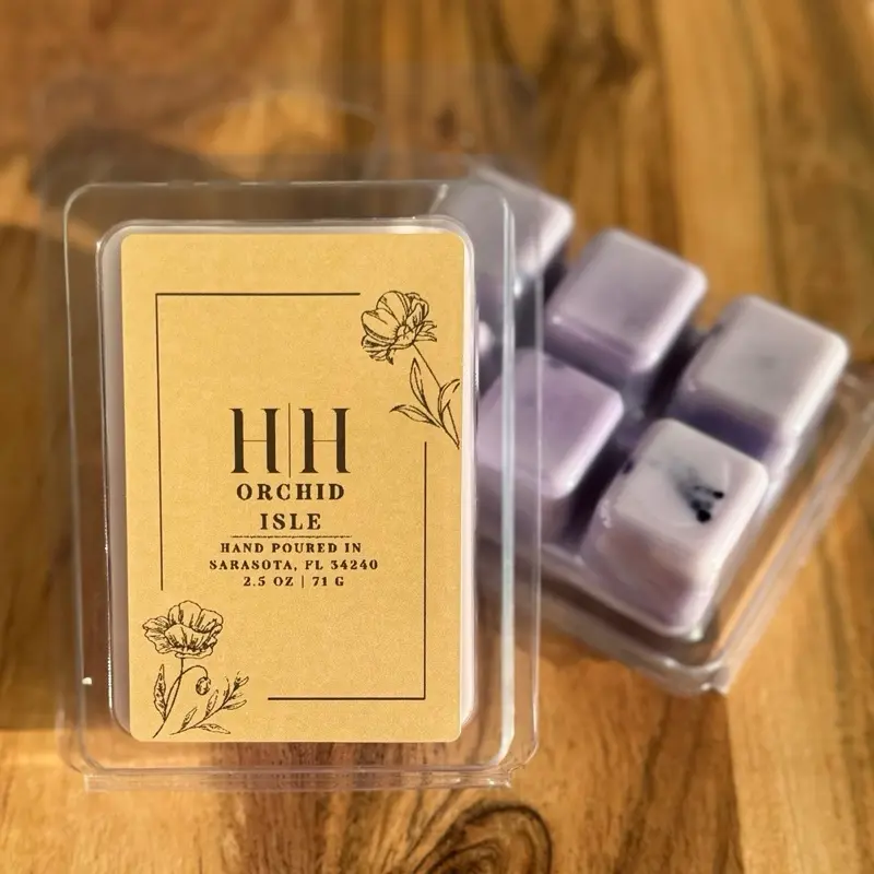 H|H Orchid Isle 2.5oz 71g Scented Wax Cubes for Home Fragrance Hand Poured in Sarasota,FL