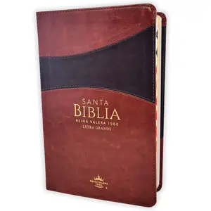 Biblia Letra Grande 12 puntos RV1960 imit duotono chocolate y cafe con Indice