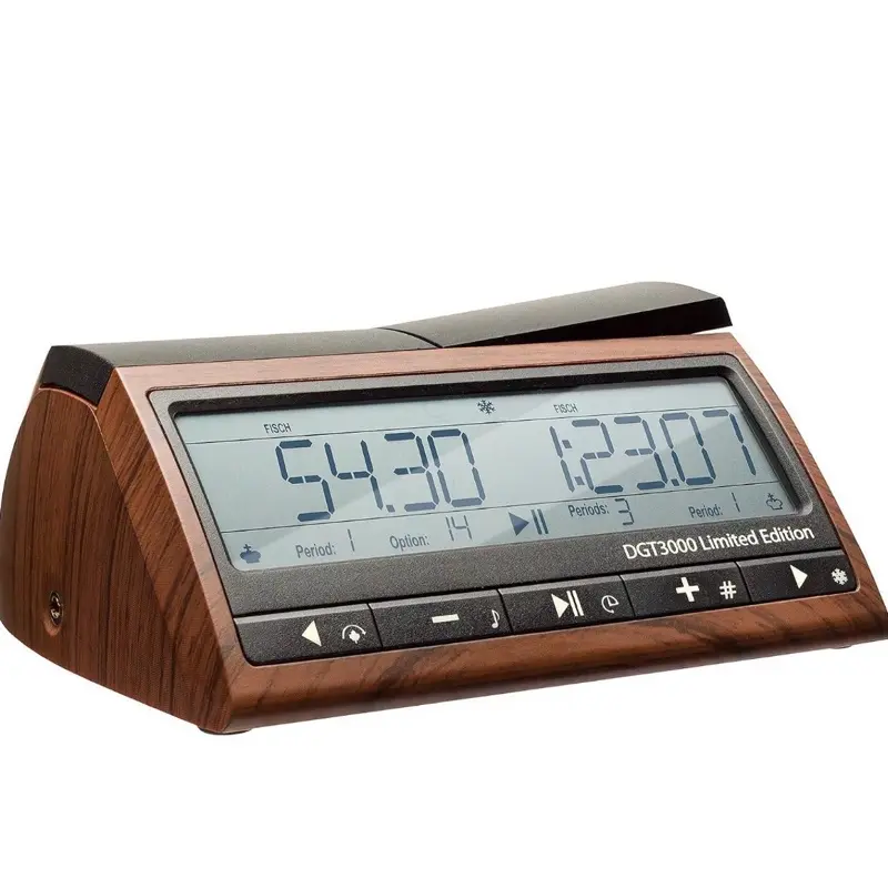 DGT3000 LE Fide Approved Limited Edition Chess Timer with Wooden Look Digital Display 25-Year Anniversary Edition