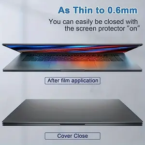 2pcs Matte Screen Protector for 15.6 Inch Laptop 16:9 Anti Glare Eye Care Filter PET 5H Hardness Compatible with Lenovo HP Dell Acer ASUS Samsung Chromebook
