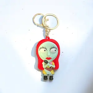 Christmas Eve Sally Cartoon Spooky Halloween Keychain Backpack Pendant TNBC