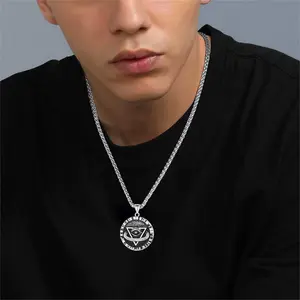 FaithHeart Masonic Freemason Dog Tags Necklace for Men Women Stainless Steel