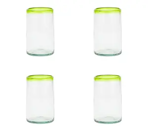 10 Strawberry Street Set of 4 Lime Rim MexicanHiball Glasses