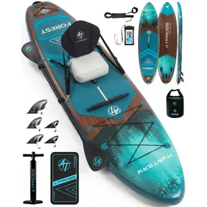[Spring Glow Up] 12'×36" Inflatable Stand Up Paddle Board, 500LBS Extra Wide Capacity, Premium SUP with Kayak Seat for Advanced Paddlers, Fishing, Yoga & Kayaking, Non-Slip Stable Deck, Complete Accessories Kit with Backpack