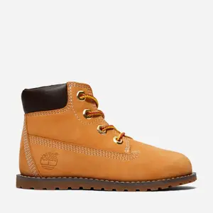 Timberland Toddler Pokey Pine 6-Inch Side-Zip Boot, Wheat Nubuck, 6