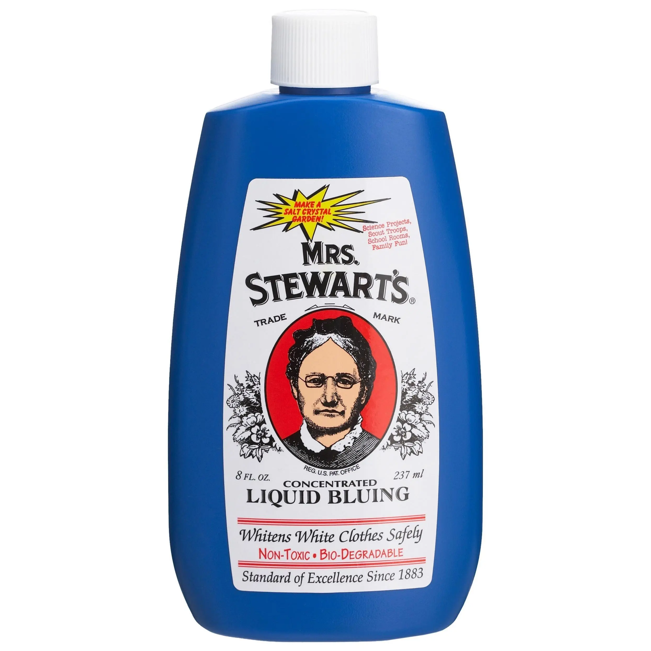 Mrs. Stewart's Bluing Concentrated Liquid Dye Additive - 8 fl oz Single Bottle Classic Household Cleaner, Essential for Laundry Days & Pool Care