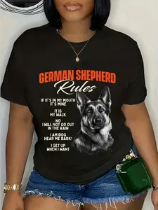 100% Cotton Unisex German Shepherd Rules - Dog Lover Animal Pet Breeder T-Shirt