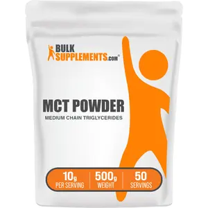 BulkSupplements - MCT Powder Medium-Chain Triglycerides - Digestive Health - Energy Boost - 500g - 10g per Serving