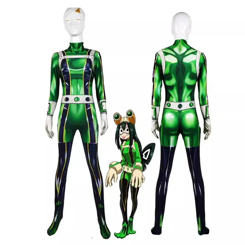 My Hero Academia All Might & Ochaco Uraraka Cosplay Battle Bodysuit - Full Body Hero Costume for Anime Convention