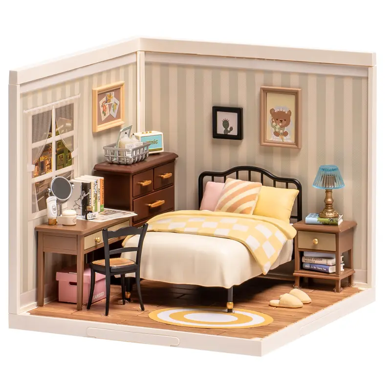 Rolife Sweet Dream Bedroom DIY Plastic Miniature House DW009