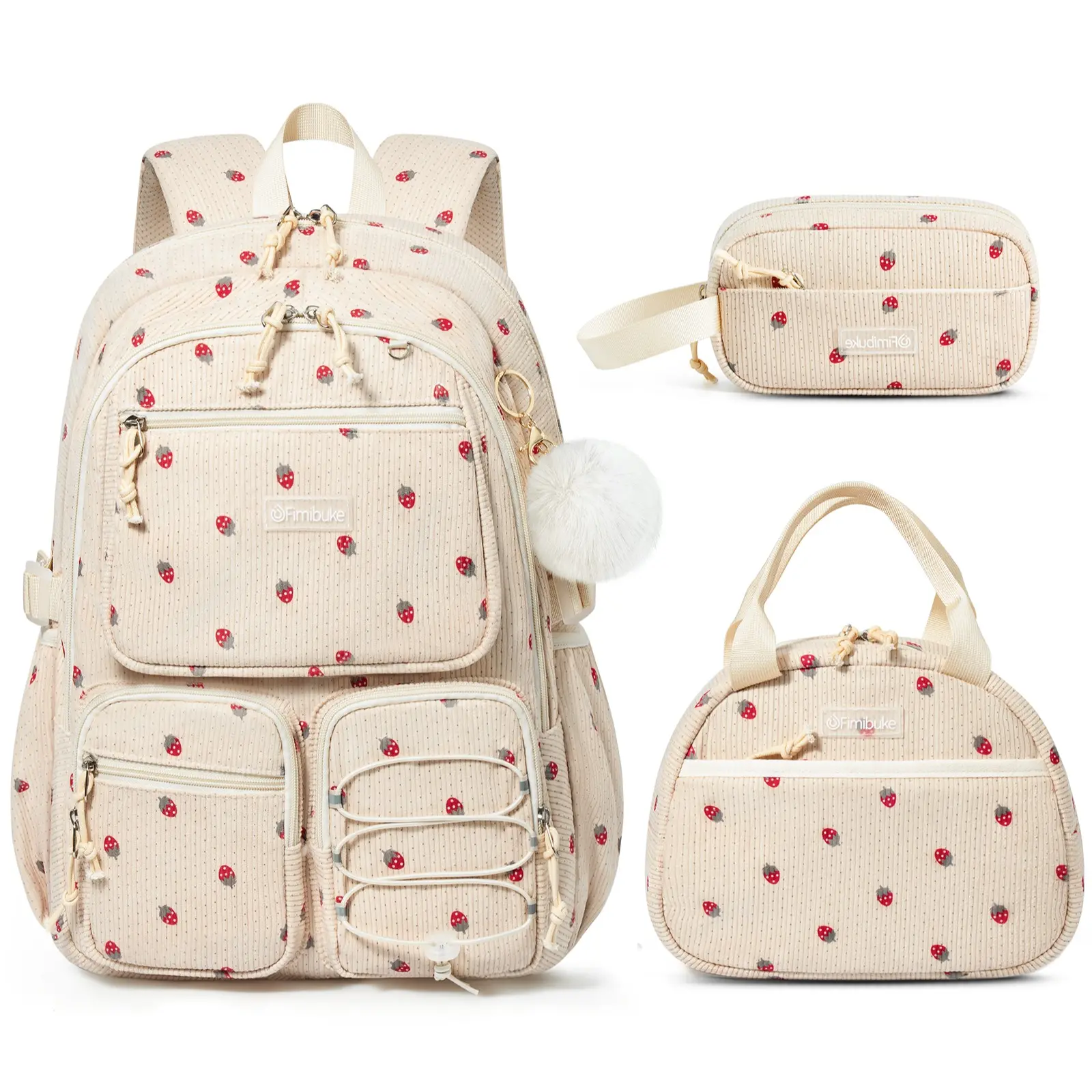 F1 Corduroy Beige Strawberry