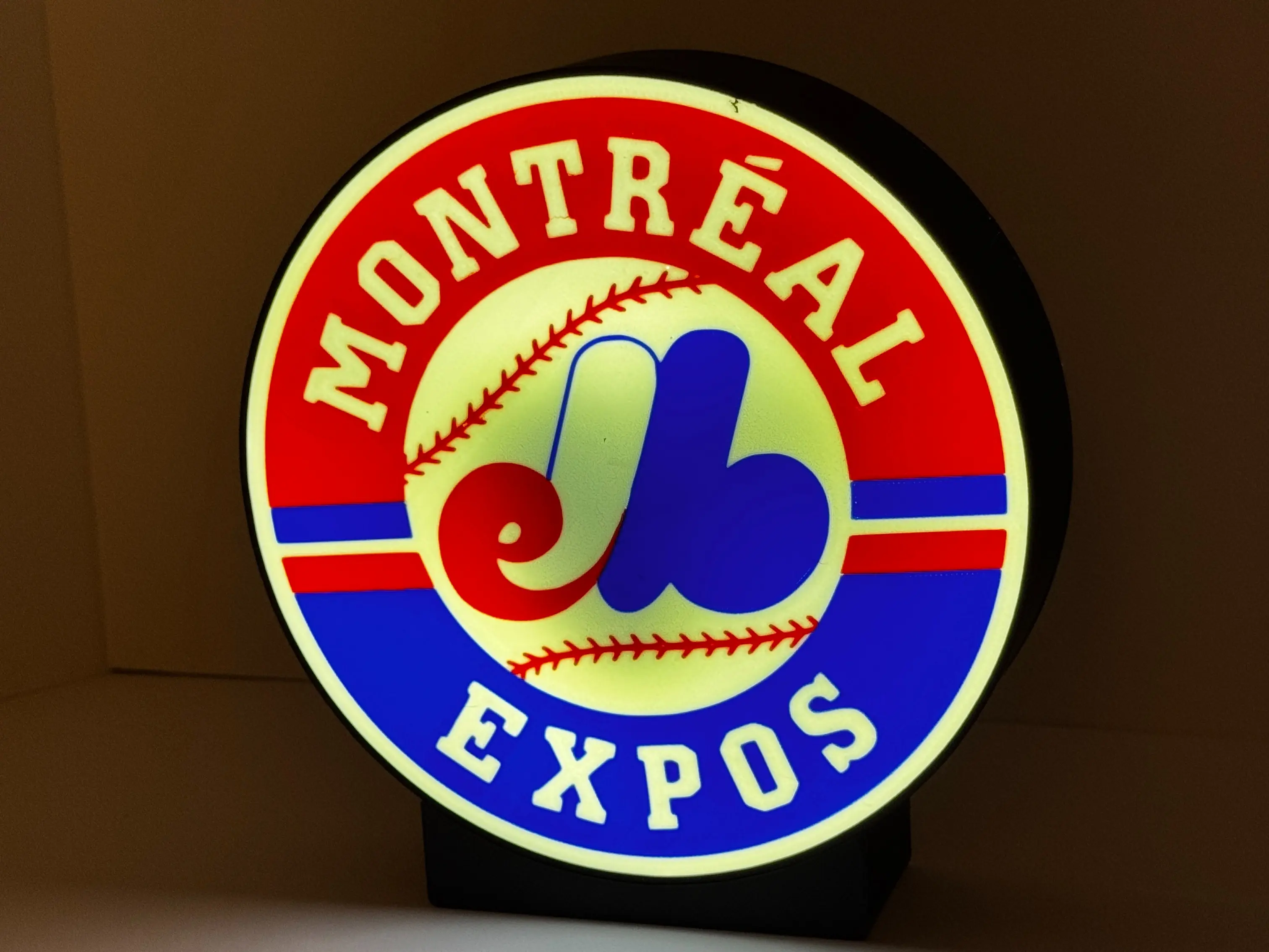 MONTREAL EXPOS - Retro logo Lighted Sign