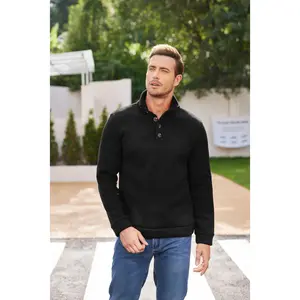 COOFANDY Men's Casual Slim Fit Pullover Sweater Knitted Thermal Sweatshirt