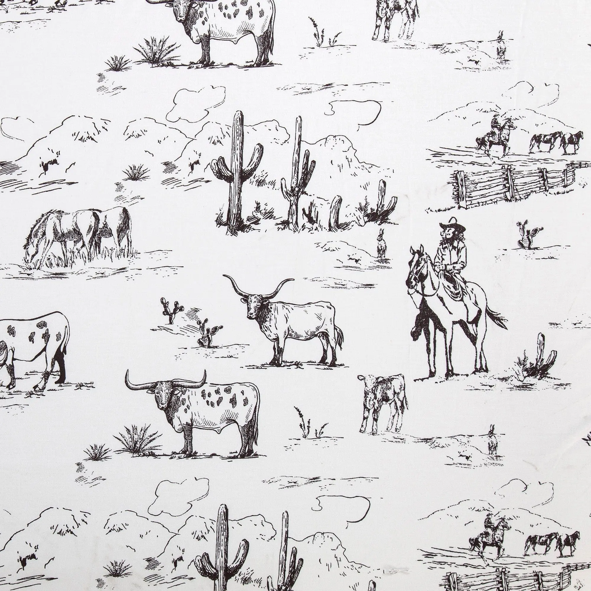 Ranch Life 200TC Cotton Percale Sheet Swatch
