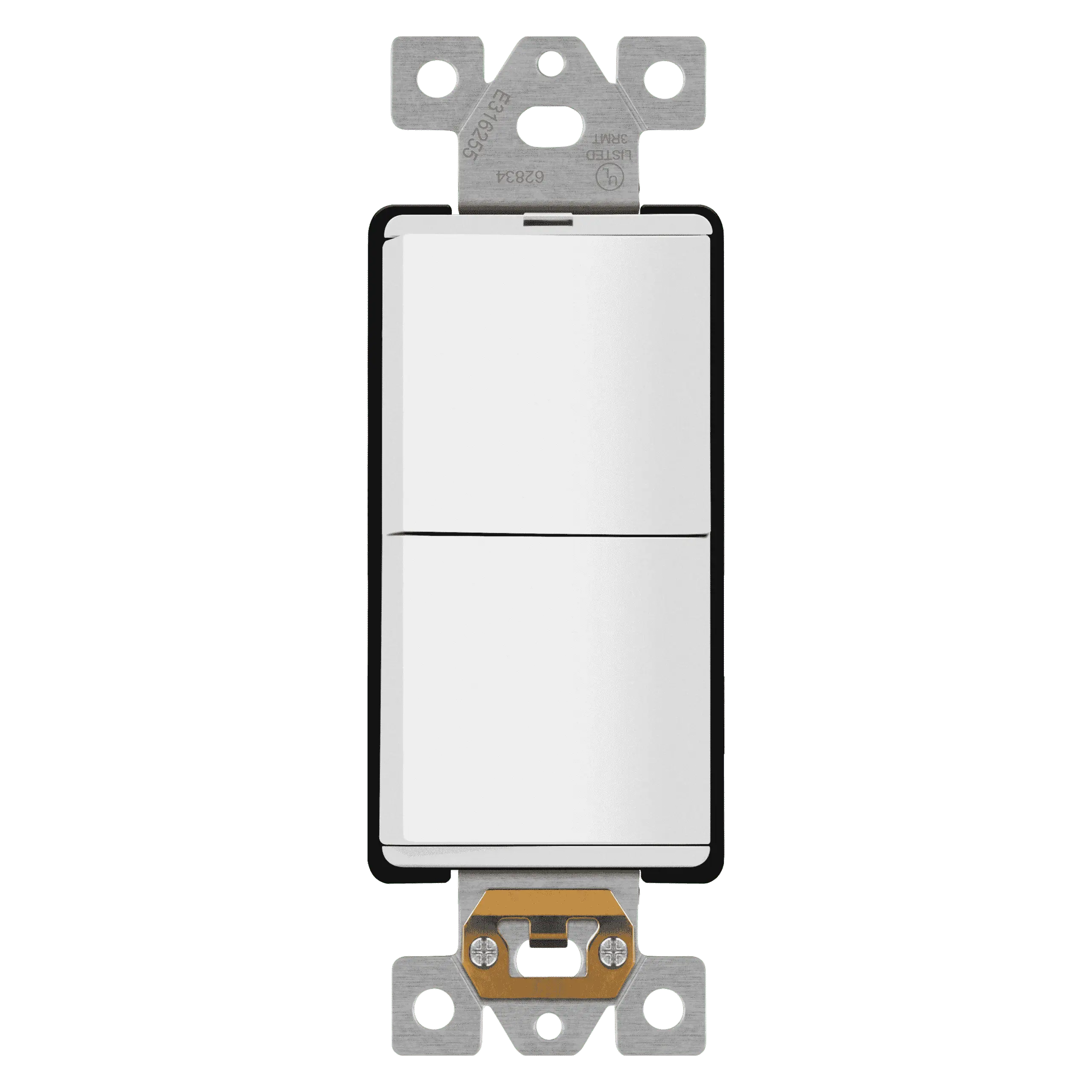 LIDER Decorator Combination 15A Double Rocker Light Switch, Single-Pole, Built-in LED Locator LIDER Decorator Combination 15A Double Rocker Light Switch, Single-Pole, Built-in LED Locator