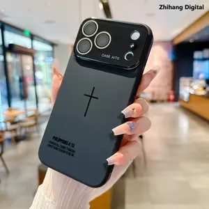Christianity Bible Philippians 4:13 Cross Solid Color with Ultra Skin friendly Touch All Inclusive Lens Phone Case for iPhone 17 Pro Max Air 16 15 14 13 12 Soft Silicone Heavy Duty Cushion Bumper Protective Cover