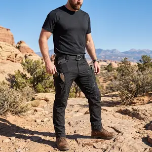 Men's Lightweight Casual Cargo Pants feature multiple pockets and a variety of color options. Made of wear-resistant and scratch-resistant fabric, they are suitable for outdoor activities and ideal to wear in spring and autumn tactical pants work pants