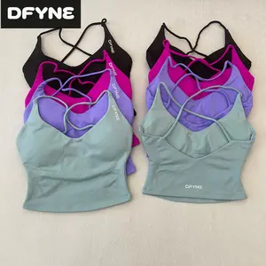 DFYNE High-Elastic Seamless Tank Top!Made of full-matte nylon Lycra fabric, featuring a cropped and backless design – a must-have for the gym.