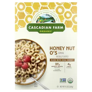 Cascadian Farm Organic Honey Nut O's Cereal, 9.5 oz (269 g)