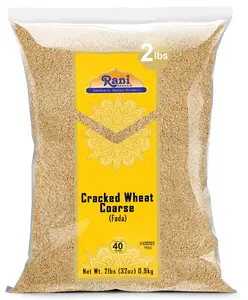 Rani Cracked Wheat Coarse (Fada / Commonly called Bulgur #3) 32oz (2lbs) 907g ~ All Natural | Vegan | No Colors | NON-GMO | Kosher | Indian Origin (Dalia)