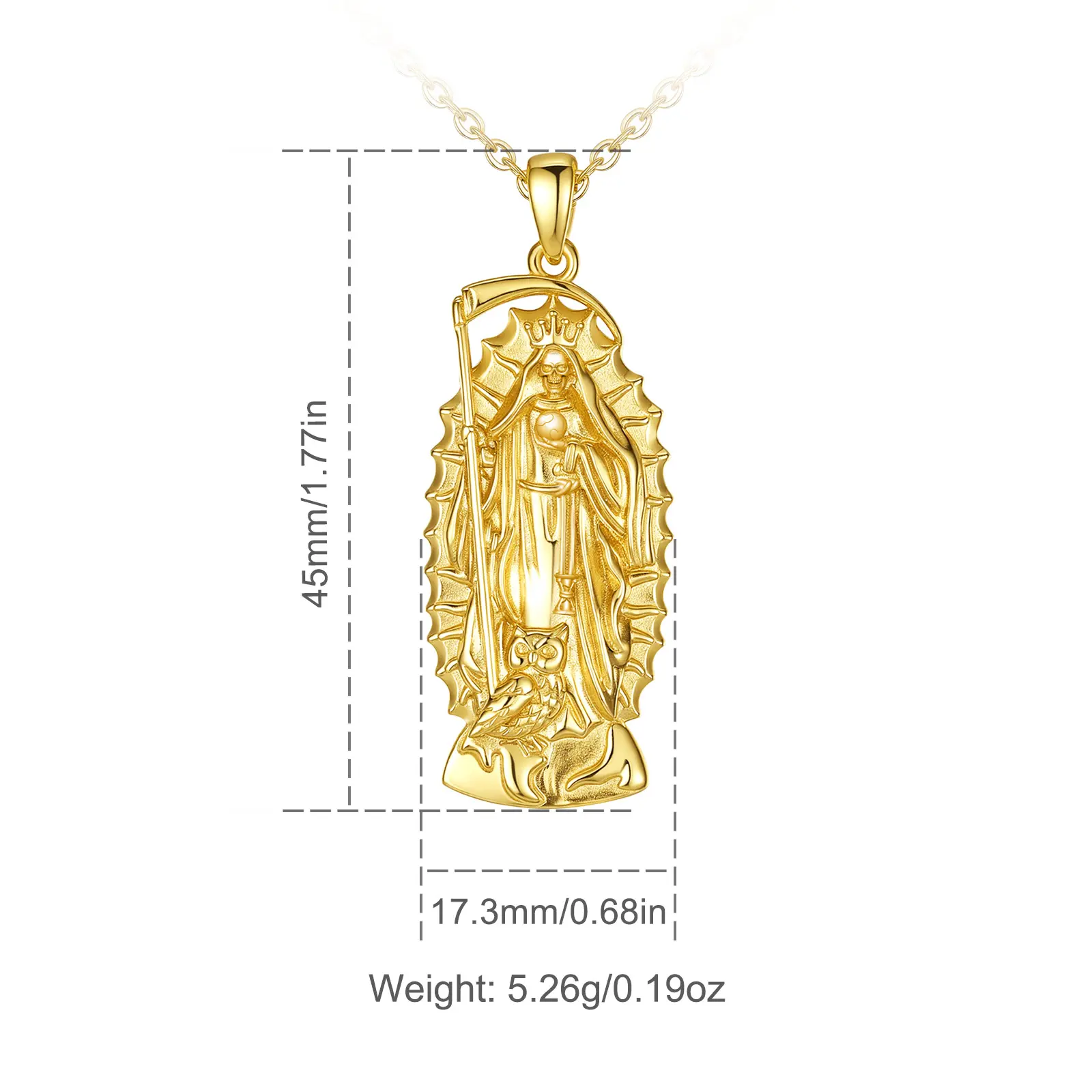 Style A Gold Santa Muerte Iconic Figure