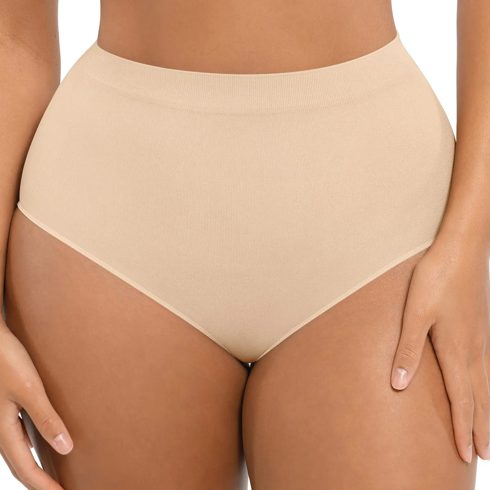High Waisted Panties-Light Beige