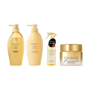 Tsubaki Premium Repair Hair Care Set - Shampoo, Conditioner, Hair Mask & Leave-in Spray - 0 Second Repair for Damaged Hair, Restore & Shine, Intensive Haircare