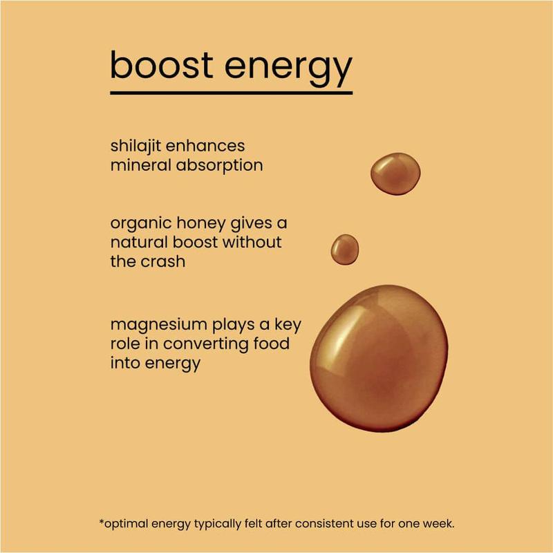 Honey Shilajit Drops for Natural Energy + Improved Mood