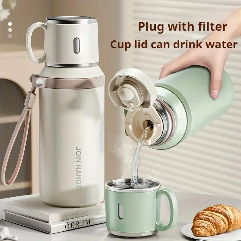600ml Insulated Water Bottle Stainless Steel Thermos Bottle Heat and Cold  Insulation Water Bottle Thermos Bottle
