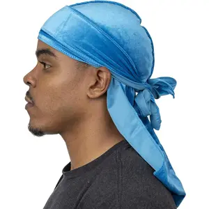 Durag - Soft  Durags for Men & Women, Long Double Wide Straps, Silky Durag Liner, Triple Stitched