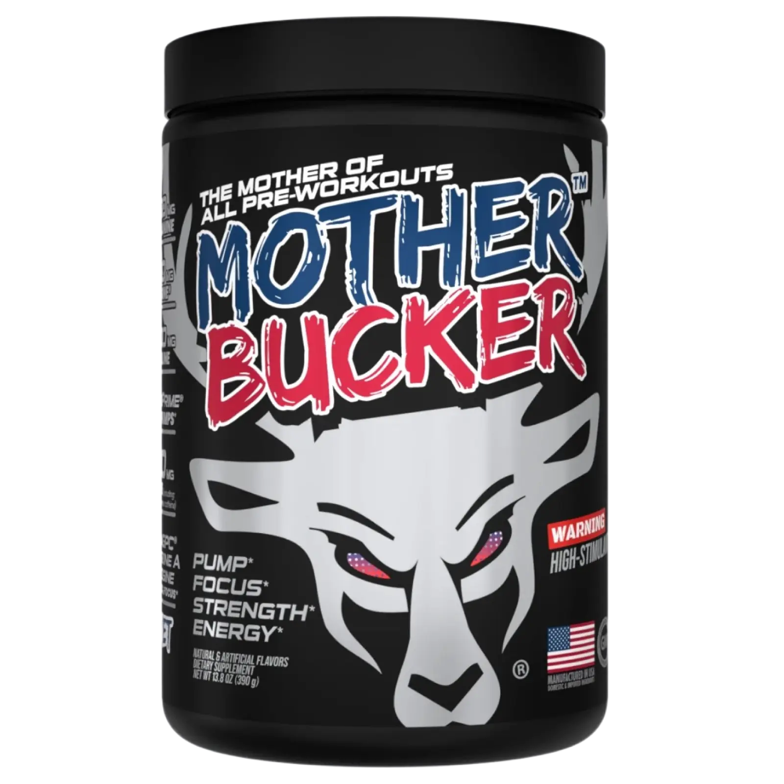 Bucked Up Mother Bucker - Nootropic Pre-Workout - 300mg of Caffeine for Energy - L-Citrulline, Nitrosigine, and Hydroprime for Blood Flow and Pumps (20 servings)