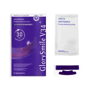 Purple teeth  strips whiten seasons-28 strips 14Whitening Sessions - Safe for Enamel - Non Sensitive Teeth Whitening - Peroxide-Free - Daily Oral Care