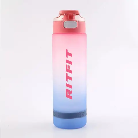 RITFIT Portable BPA-Free Plastic Water Bottle with Handle - Reusable Container for Unisex Adults, Athletic Training Sports Water Bottles, Daily Gym Hydration