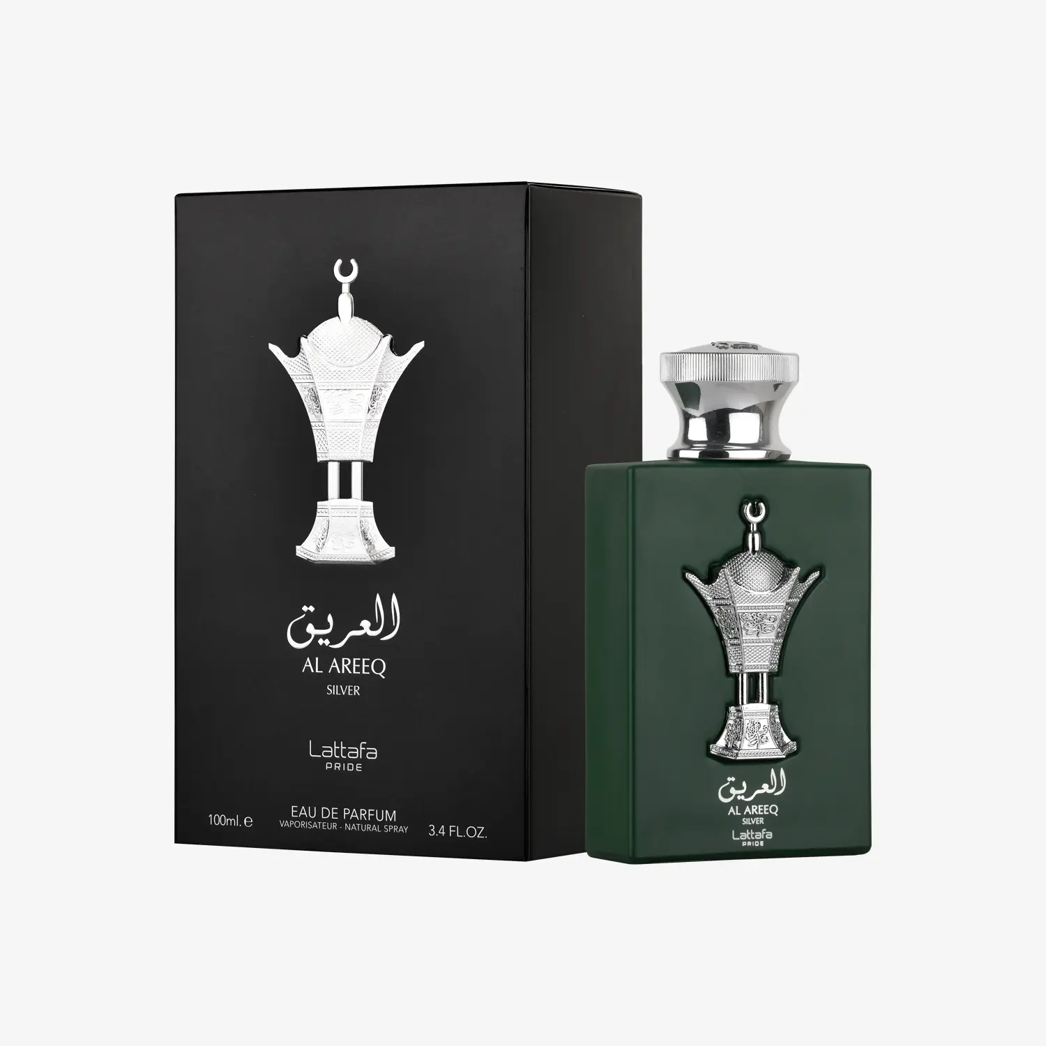 Lattafa Pride Al Areeq Silver Eau De Parfum (EDP) for Women, Floral Hypoallergenic Fragrance, 3.4 fl oz (100ml) Daily Wear Scent, 3 to 3.9 fl oz Size