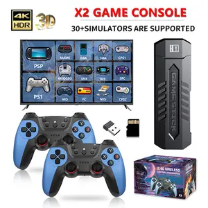 X2 Blue Home Game Console HD 2.4G Wireless Retro PSP TV Game Console 3D Game Stick Multi-Player Arcade
