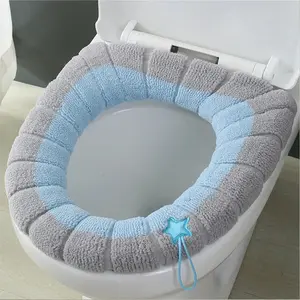 Thick Soft Toilet Seat Cover with Handle, Durable Bathroom Accessory, Comfortable & Stylish Design, Easy Install Solution, Toilet Seat Protector
