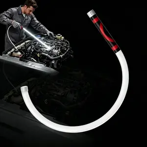 Flexible Led Flashlight Stick, 30 Inch Ergonomic Bendable Mechanic Light, Energy Saving Rechargeable Auxiliary Lamp, Functional Outdoor Indoor Light Supply for Car Care Workshop Work And Household Maintenance.men's room decor