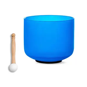 432hz Quartz Crystal Singing Bowl 8 inch G NOTE blue For Mindfulness Meditation Yoga Sound Bath