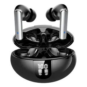 Bluetooth Headphones Support 185 Languages No Subscription,True Wireless Earbuds 38 H Playback LED Power Display Earphones with Charging Case IPX5 Waterproof in-Ear Ear buds with Mic for TV Smart Phone Laptop Computer Fit Sports Learning