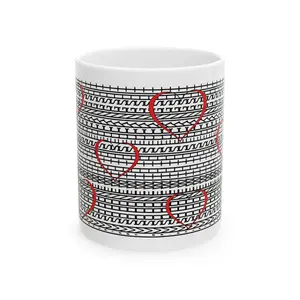 "I'M SO DONE WITH THIS F#*@KING SHIT" Heart Mug | Love Doodle Ceramic Mug