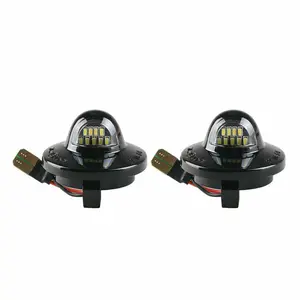 LED License Plate Lights、2-Pack、Round LED Lamps、9 LED White Lights、Ford F150 F250 F350、Super Duty Trucks、Offroad Light Bar Rechargeable