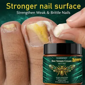 Bee Venom Nail Polish Cream, Fast-Acting Plant Extracts & Bee Venom Formula, Strong Penetration, Exfoliating, Repair Dry Cracked Nails